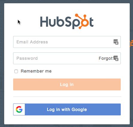 log into hubspot.